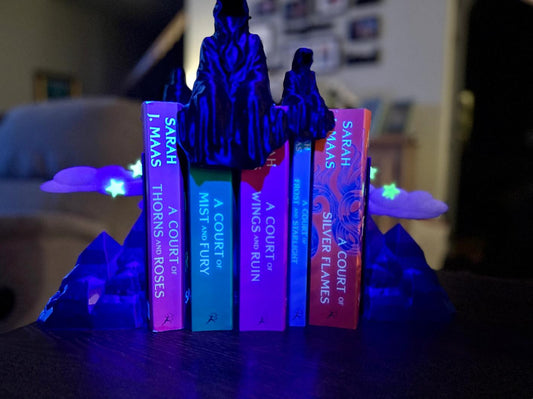 ACOTAR Velaris Inspired Mountain Glow In The Dark 3 Star Bookends