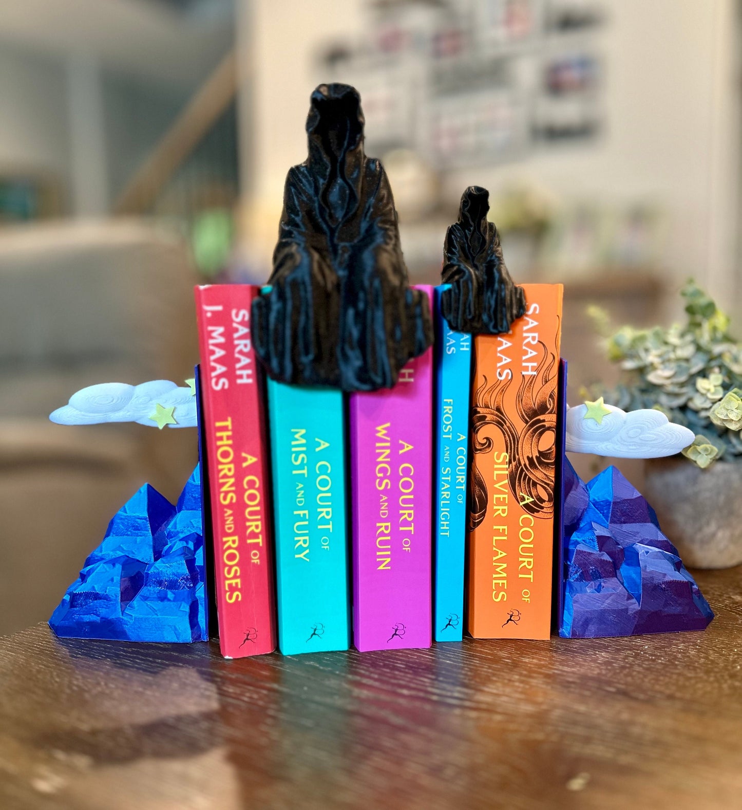 ACOTAR Velaris Inspired Mountain Glow In The Dark 3 Star Bookends